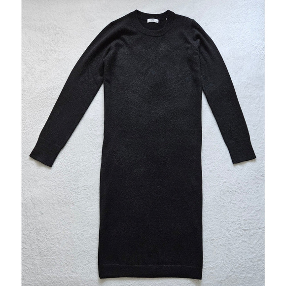 EQUIPMENT 100% cashmere snyder goop little black lbd knit sweater dress $390 s - Picture 9 of 12